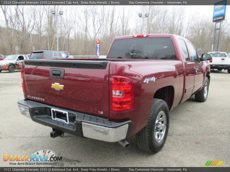 2013 Chevrolet Silverado 1500 LS Extended Cab 4x4 Deep Ruby Metallic / Ebony Photo #6
