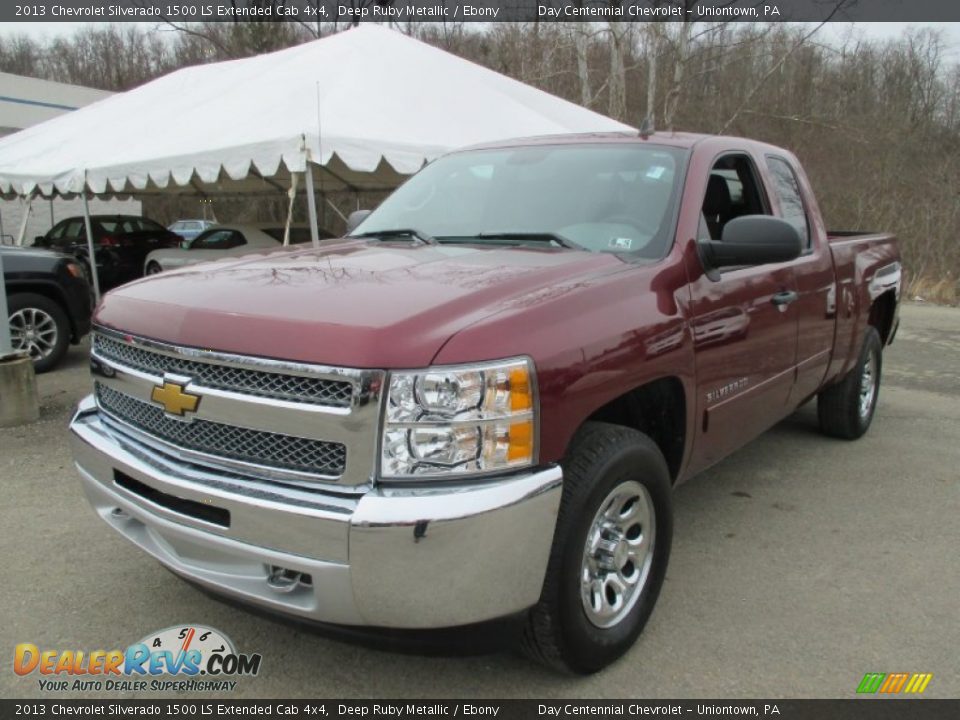 2013 Chevrolet Silverado 1500 LS Extended Cab 4x4 Deep Ruby Metallic / Ebony Photo #14