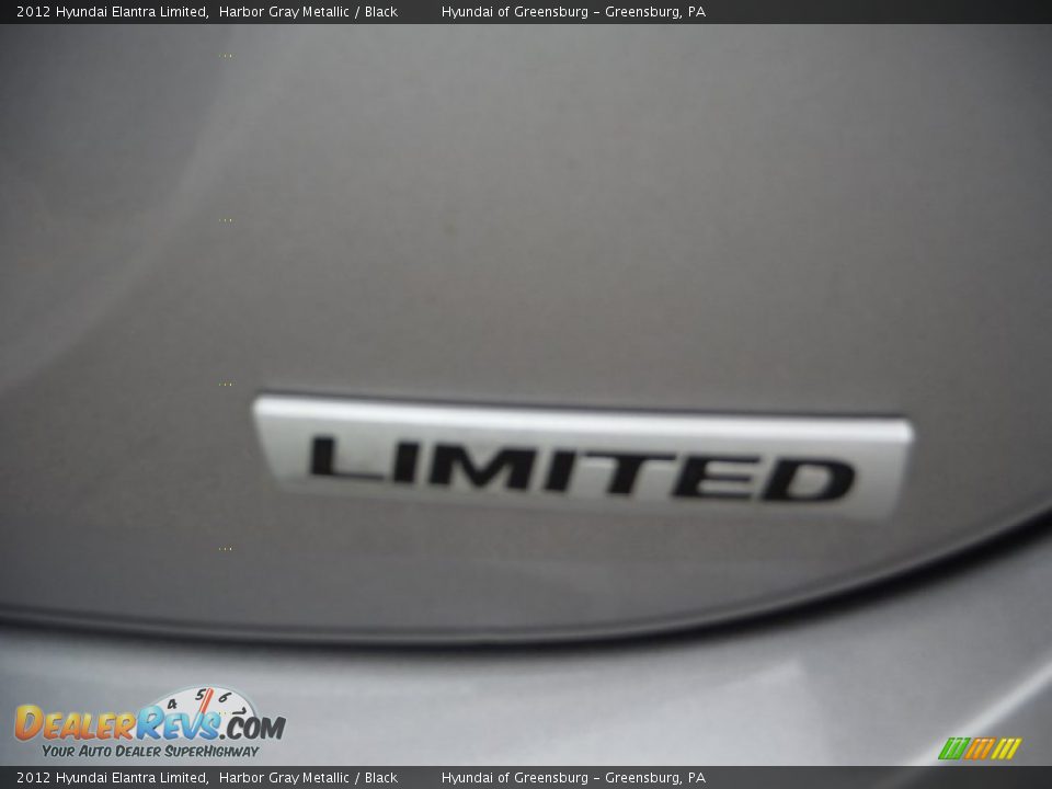 2012 Hyundai Elantra Limited Harbor Gray Metallic / Black Photo #10