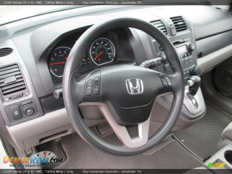 2008 Honda CR-V EX 4WD Taffeta White / Gray Photo #23