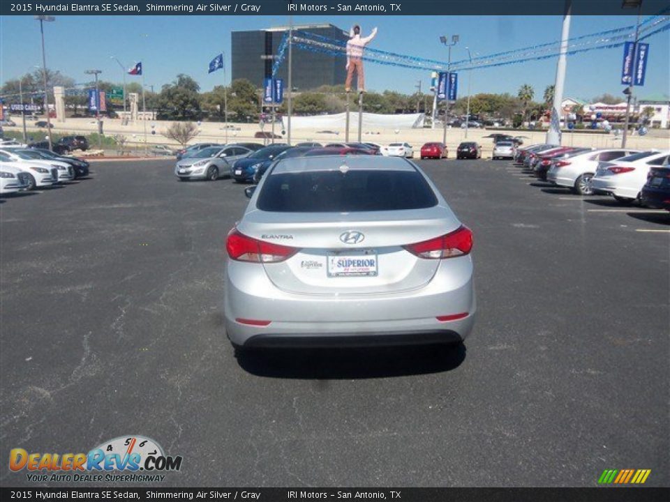 2015 Hyundai Elantra SE Sedan Shimmering Air Silver / Gray Photo #6