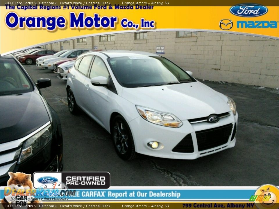 2014 Ford Focus SE Hatchback Oxford White / Charcoal Black Photo #1