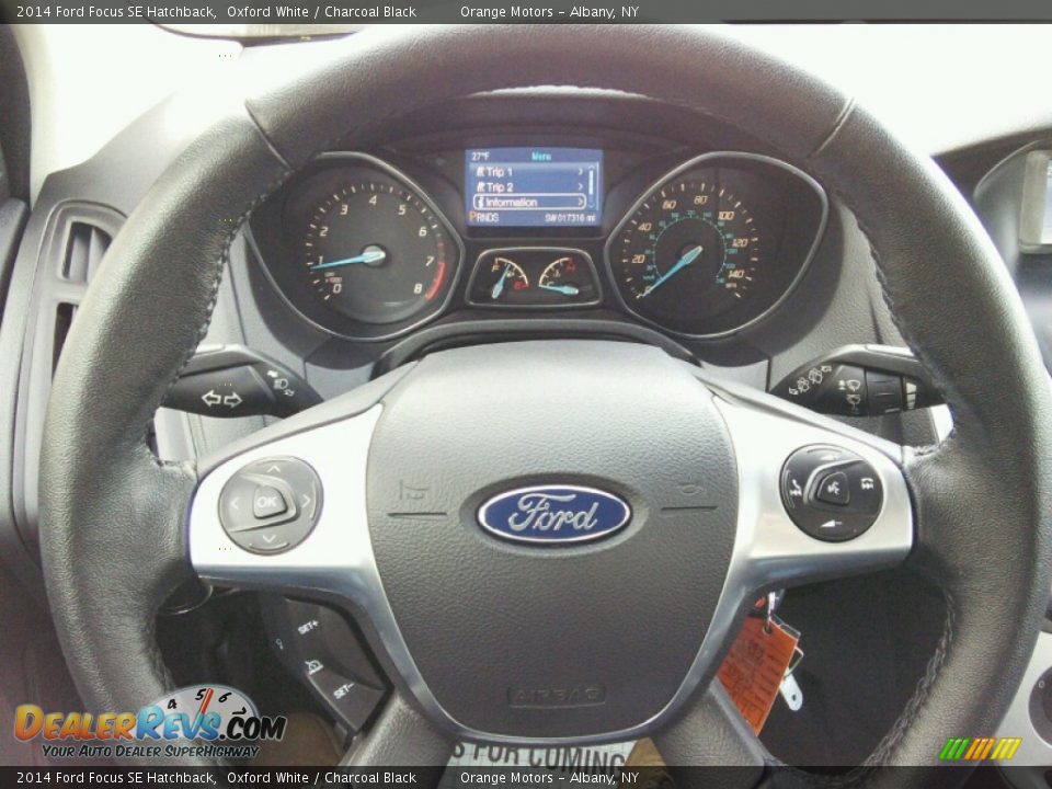 2014 Ford Focus SE Hatchback Oxford White / Charcoal Black Photo #13