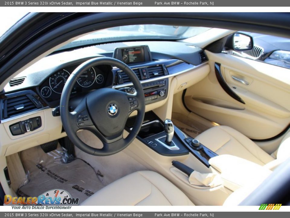2015 BMW 3 Series 320i xDrive Sedan Imperial Blue Metallic / Venetian Beige Photo #10