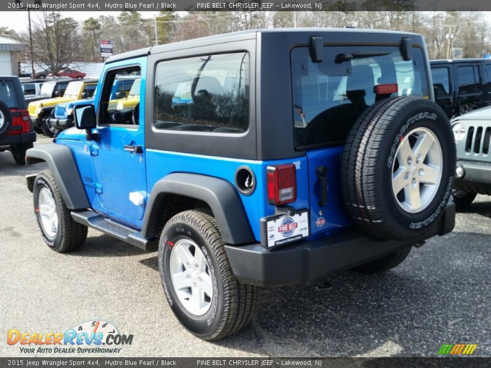 2015 Jeep Wrangler Sport 4x4 Hydro Blue Pearl / Black Photo #4