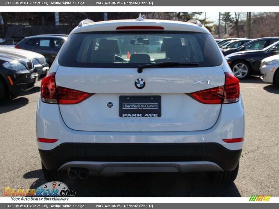 2013 BMW X1 xDrive 28i Alpine White / Beige Photo #4