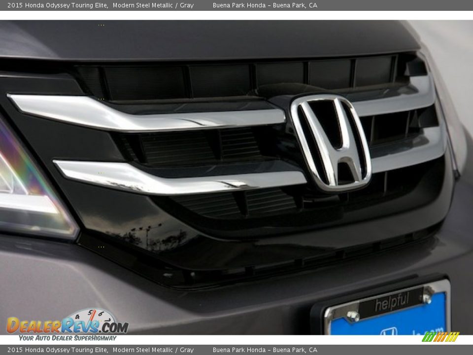 2015 Honda Odyssey Touring Elite Modern Steel Metallic / Gray Photo #7