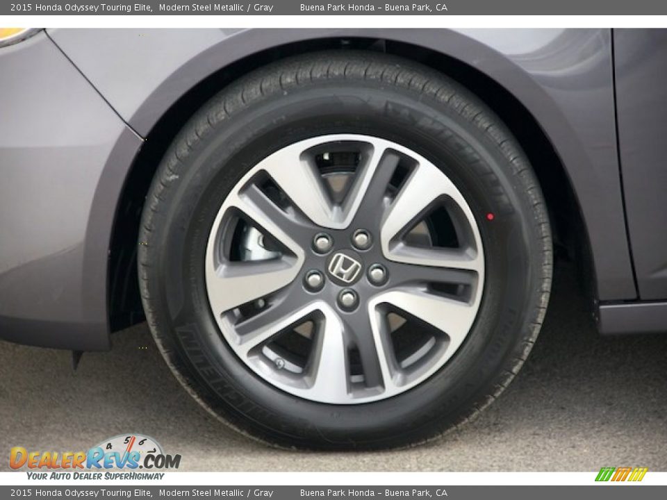 2015 Honda Odyssey Touring Elite Modern Steel Metallic / Gray Photo #11