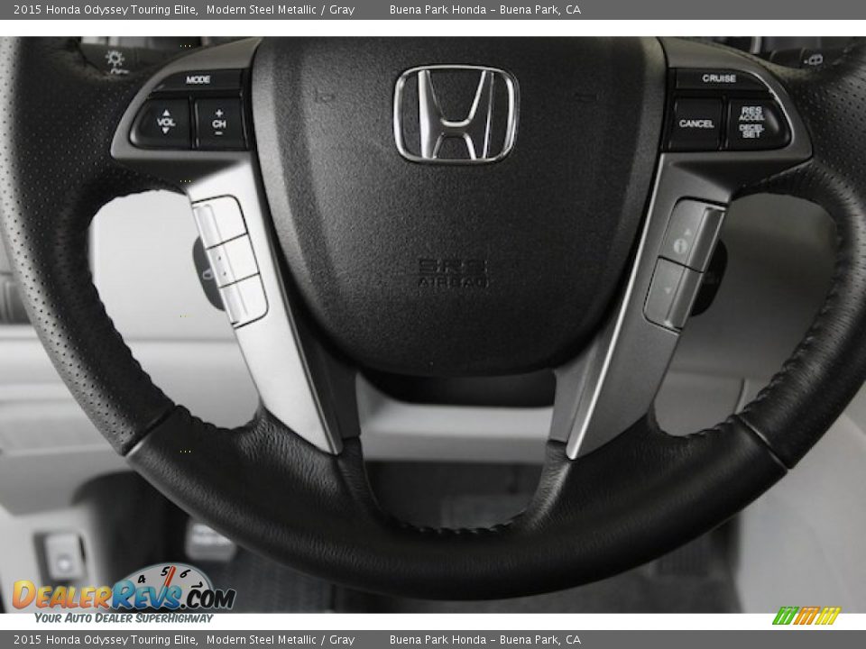 2015 Honda Odyssey Touring Elite Modern Steel Metallic / Gray Photo #15