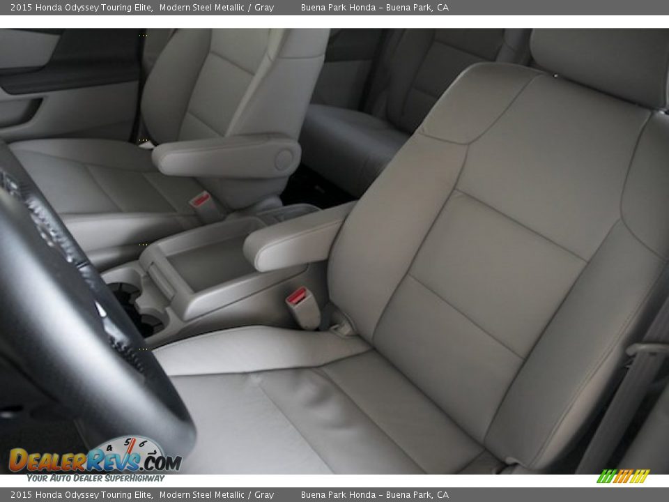 2015 Honda Odyssey Touring Elite Modern Steel Metallic / Gray Photo #16