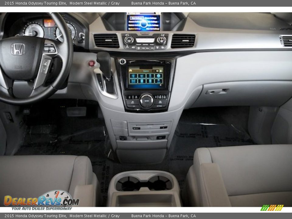 2015 Honda Odyssey Touring Elite Modern Steel Metallic / Gray Photo #18