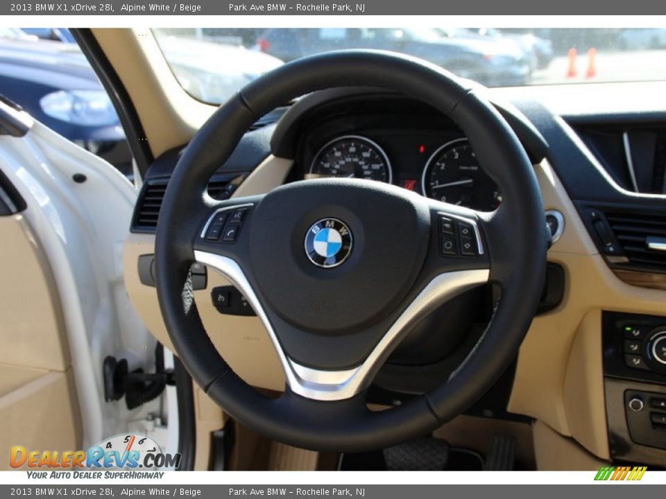 2013 BMW X1 xDrive 28i Alpine White / Beige Photo #19