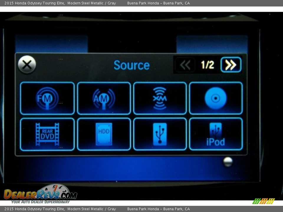 2015 Honda Odyssey Touring Elite Modern Steel Metallic / Gray Photo #26