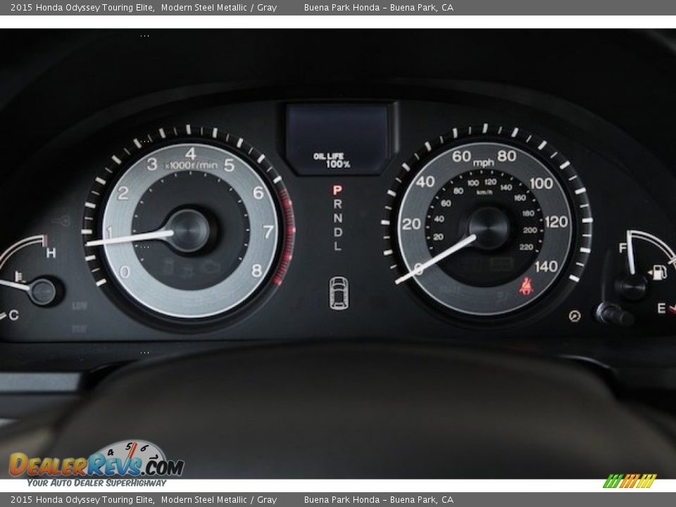 2015 Honda Odyssey Touring Elite Modern Steel Metallic / Gray Photo #27