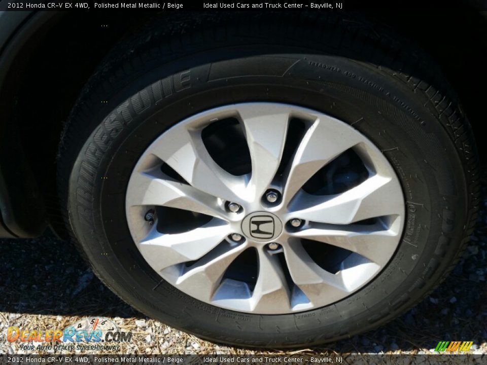 2012 Honda CR-V EX 4WD Polished Metal Metallic / Beige Photo #6