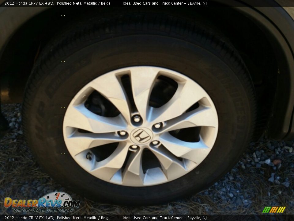 2012 Honda CR-V EX 4WD Polished Metal Metallic / Beige Photo #7