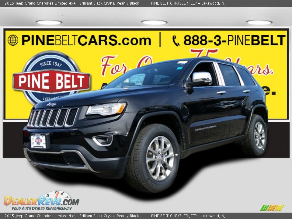 2015 Jeep Grand Cherokee Limited 4x4 Brilliant Black Crystal Pearl / Black Photo #1