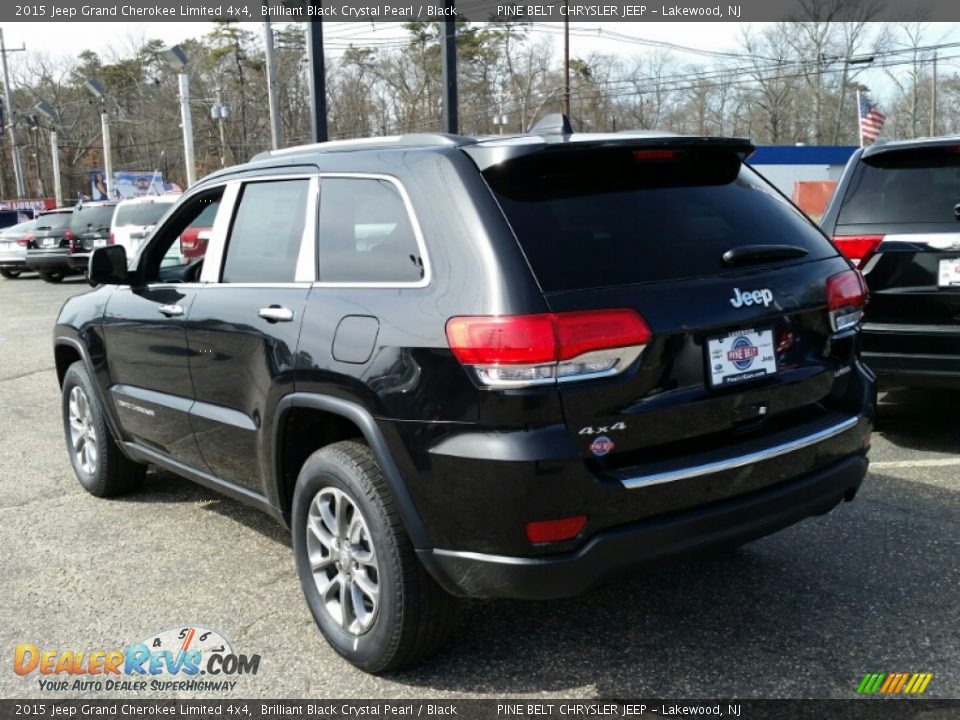 2015 Jeep Grand Cherokee Limited 4x4 Brilliant Black Crystal Pearl / Black Photo #4