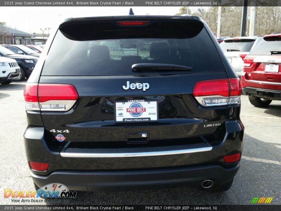 2015 Jeep Grand Cherokee Limited 4x4 Brilliant Black Crystal Pearl / Black Photo #5