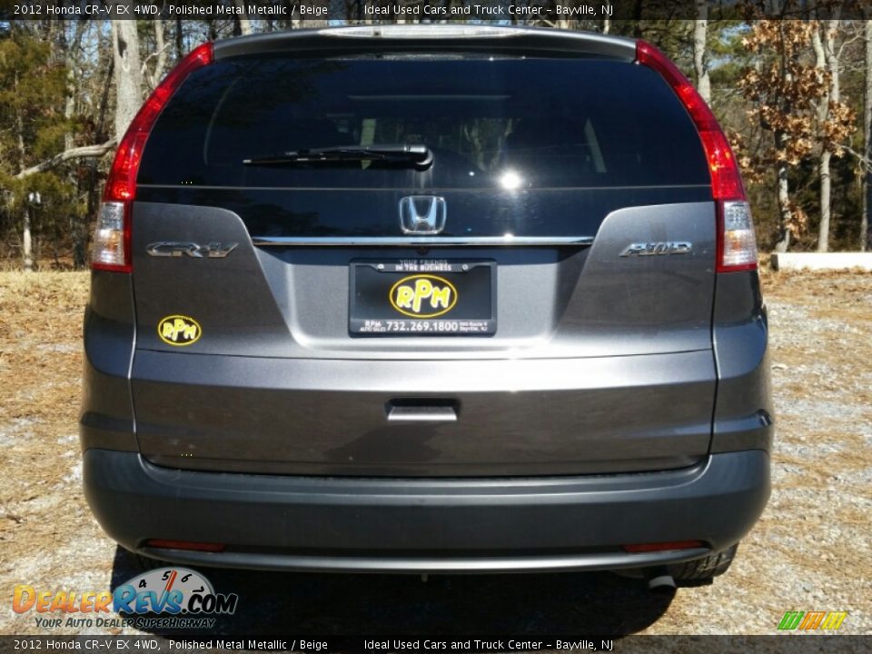 2012 Honda CR-V EX 4WD Polished Metal Metallic / Beige Photo #16