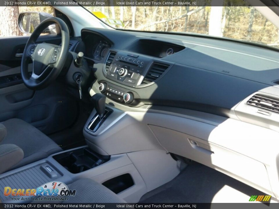 2012 Honda CR-V EX 4WD Polished Metal Metallic / Beige Photo #20