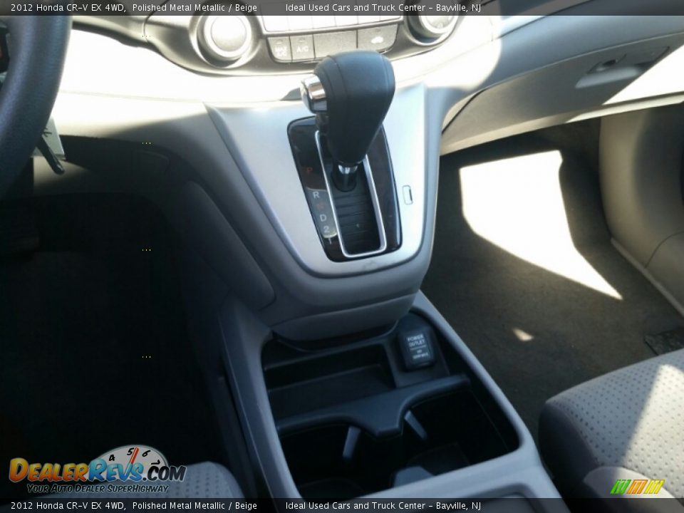 2012 Honda CR-V EX 4WD Polished Metal Metallic / Beige Photo #30