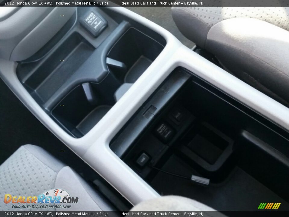 2012 Honda CR-V EX 4WD Polished Metal Metallic / Beige Photo #31