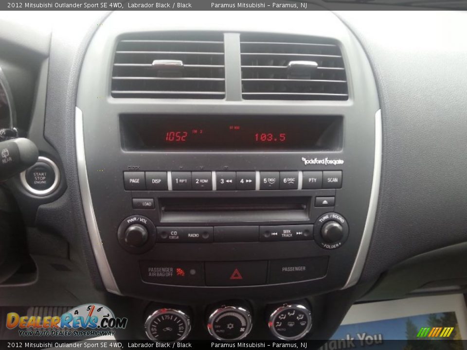 2012 Mitsubishi Outlander Sport SE 4WD Labrador Black / Black Photo #16