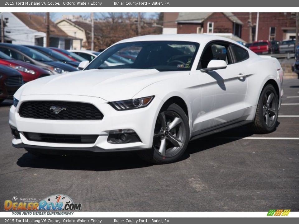 2015 Ford Mustang V6 Coupe Oxford White / Ebony Photo #1