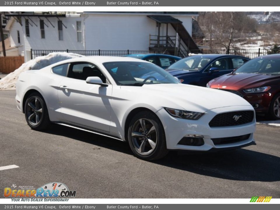 2015 Ford Mustang V6 Coupe Oxford White / Ebony Photo #2