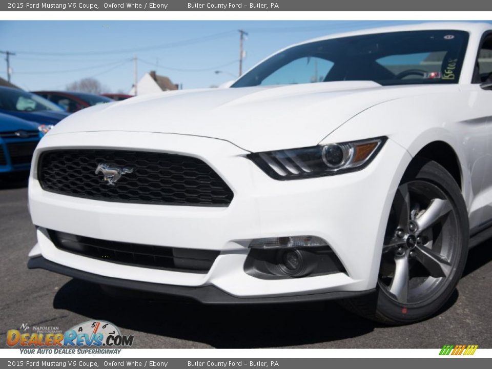 2015 Ford Mustang V6 Coupe Oxford White / Ebony Photo #4