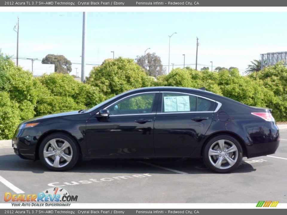 2012 Acura TL 3.7 SH-AWD Technology Crystal Black Pearl / Ebony Photo #11
