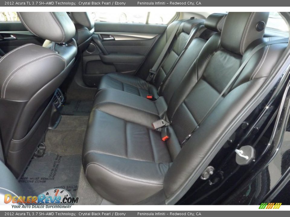 Rear Seat of 2012 Acura TL 3.7 SH-AWD Technology Photo #16