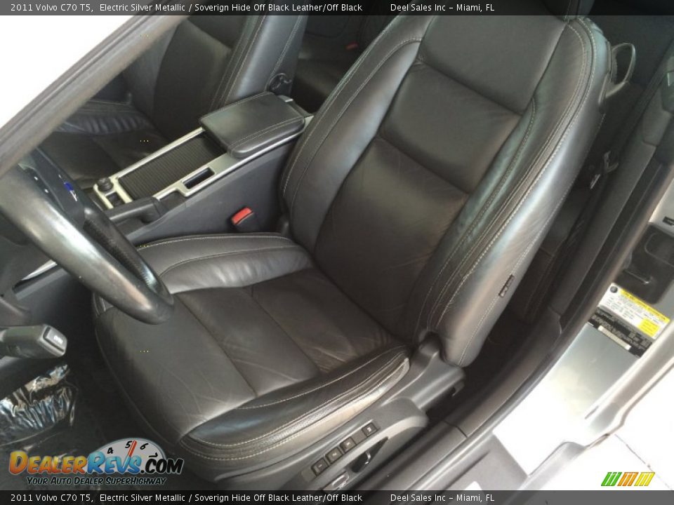 2011 Volvo C70 T5 Electric Silver Metallic / Soverign Hide Off Black Leather/Off Black Photo #9