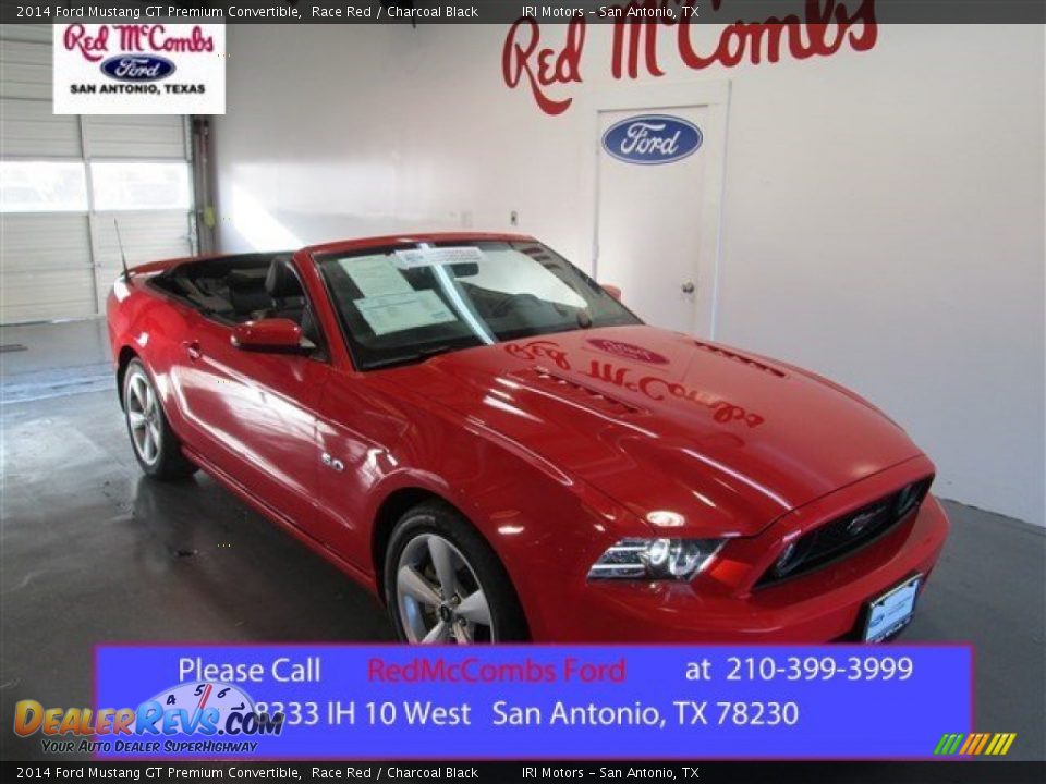 2014 Ford Mustang GT Premium Convertible Race Red / Charcoal Black Photo #1