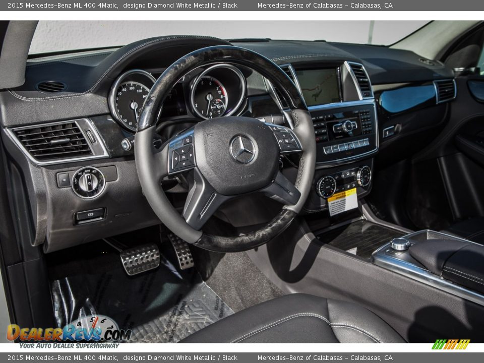 2015 Mercedes-Benz ML 400 4Matic designo Diamond White Metallic / Black Photo #5