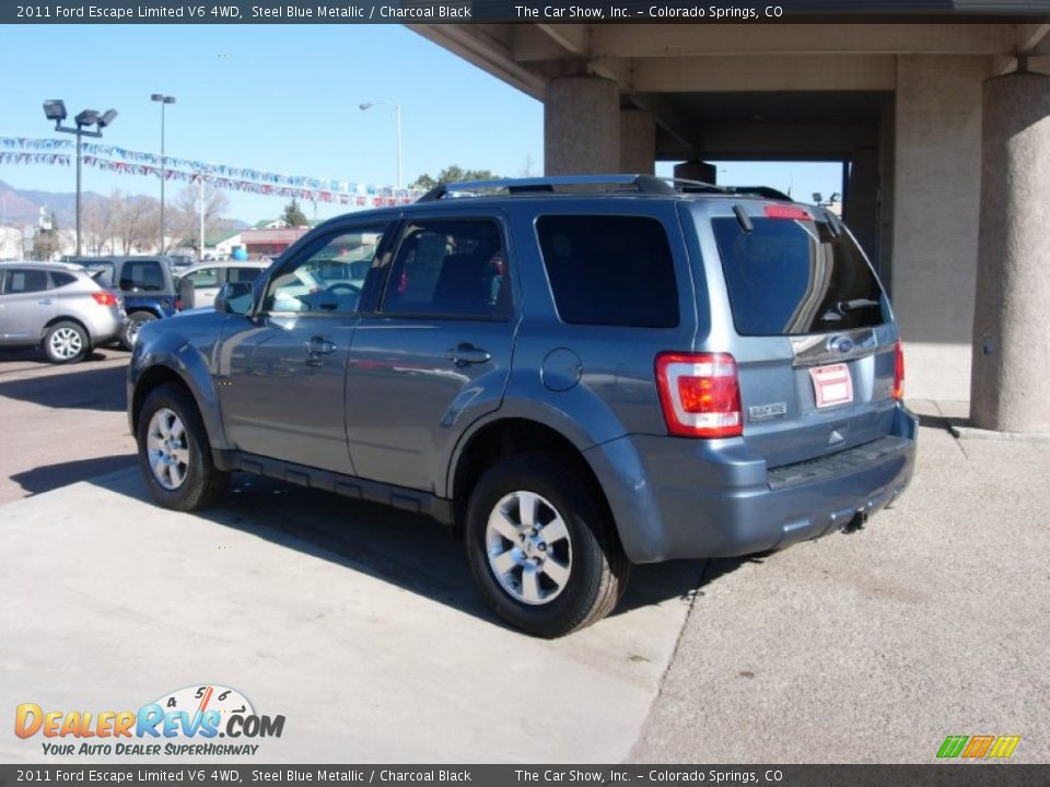 2011 Ford Escape Limited V6 4WD Steel Blue Metallic / Charcoal Black Photo #3