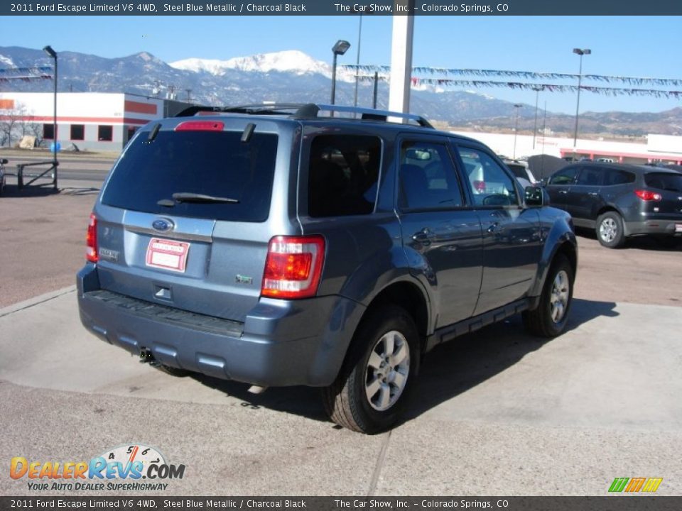 2011 Ford Escape Limited V6 4WD Steel Blue Metallic / Charcoal Black Photo #5