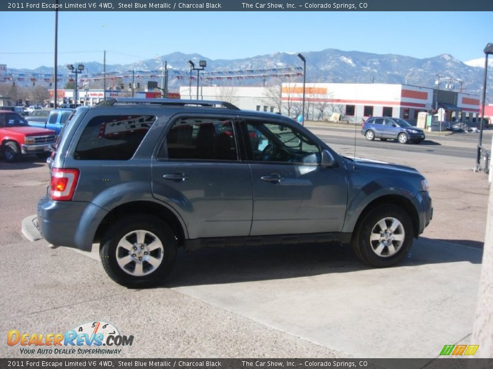 2011 Ford Escape Limited V6 4WD Steel Blue Metallic / Charcoal Black Photo #6