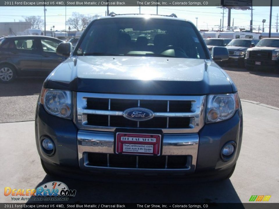 2011 Ford Escape Limited V6 4WD Steel Blue Metallic / Charcoal Black Photo #8
