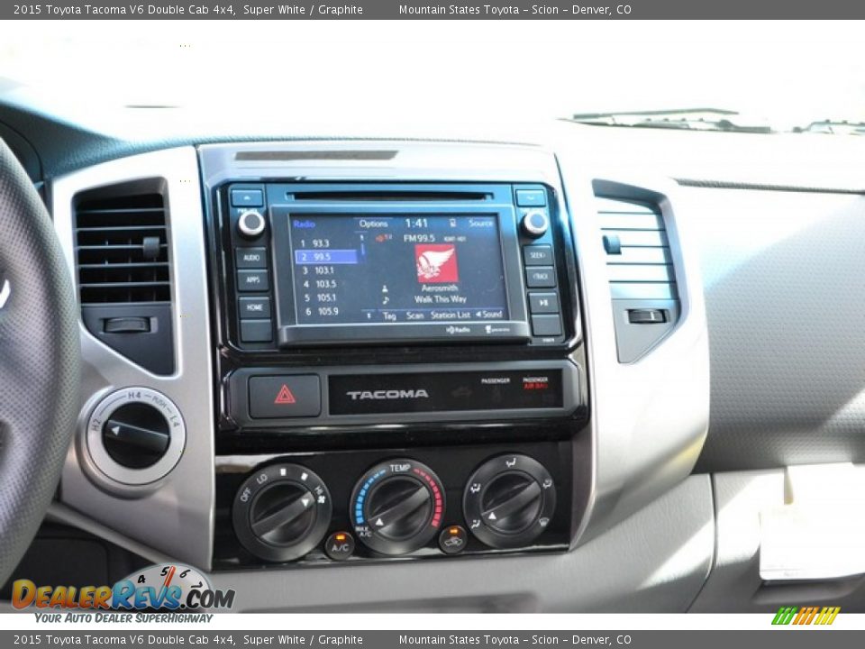 2015 Toyota Tacoma V6 Double Cab 4x4 Super White / Graphite Photo #6