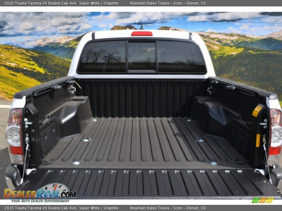 2015 Toyota Tacoma V6 Double Cab 4x4 Super White / Graphite Photo #8