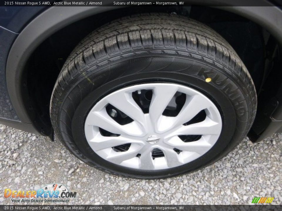 2015 Nissan Rogue S AWD Arctic Blue Metallic / Almond Photo #7