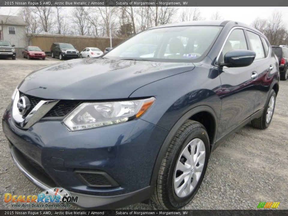 2015 Nissan Rogue S AWD Arctic Blue Metallic / Almond Photo #8
