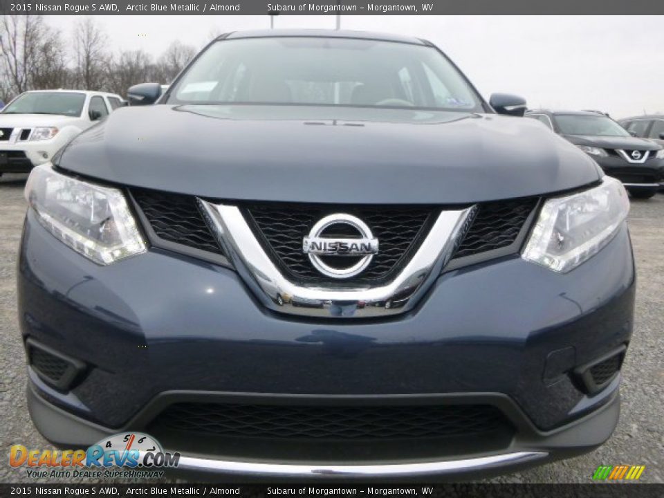 2015 Nissan Rogue S AWD Arctic Blue Metallic / Almond Photo #9