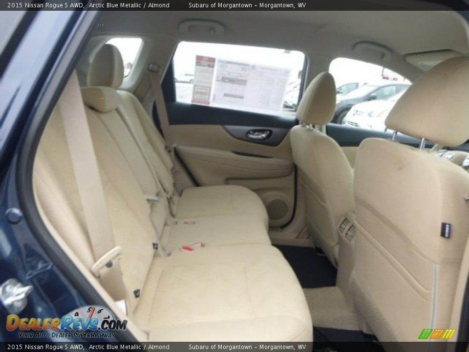 2015 Nissan Rogue S AWD Arctic Blue Metallic / Almond Photo #12