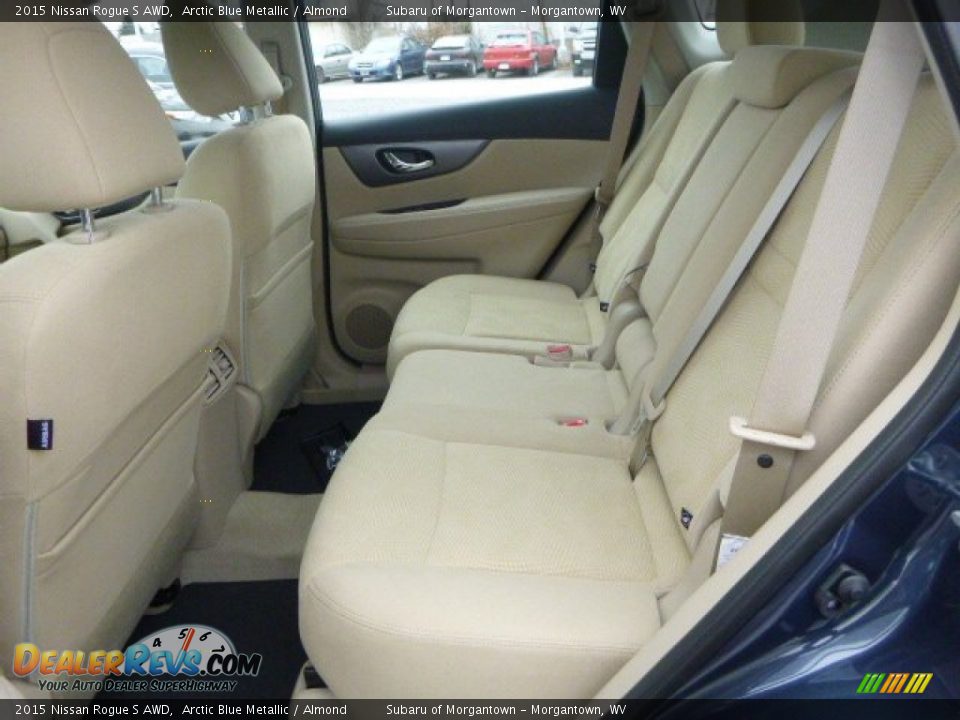 2015 Nissan Rogue S AWD Arctic Blue Metallic / Almond Photo #13