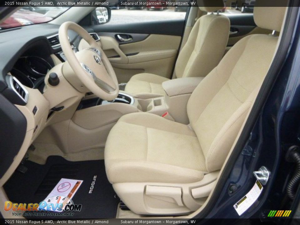Almond Interior - 2015 Nissan Rogue S AWD Photo #14