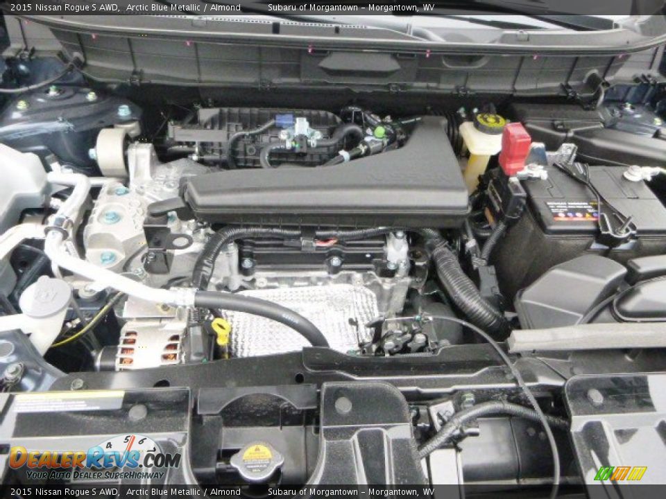 2015 Nissan Rogue S AWD Arctic Blue Metallic / Almond Photo #16