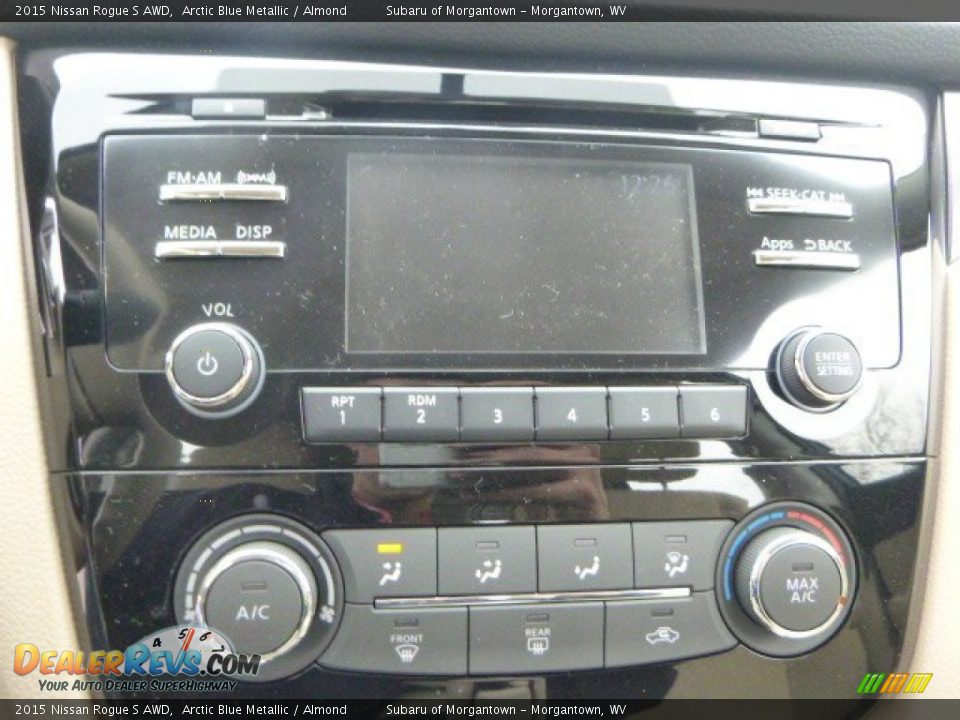 2015 Nissan Rogue S AWD Arctic Blue Metallic / Almond Photo #17